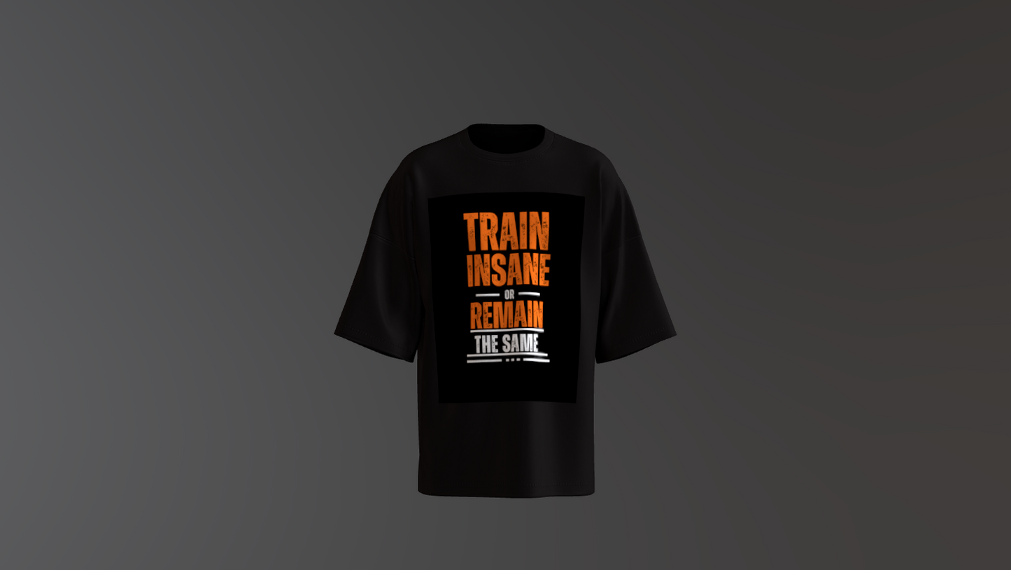 Men’s Train oversized t‑shirt with bold gym graphic print and relaxed fit