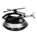 Helicopter shaped alloy solar car perfume diffuser with rotating blades