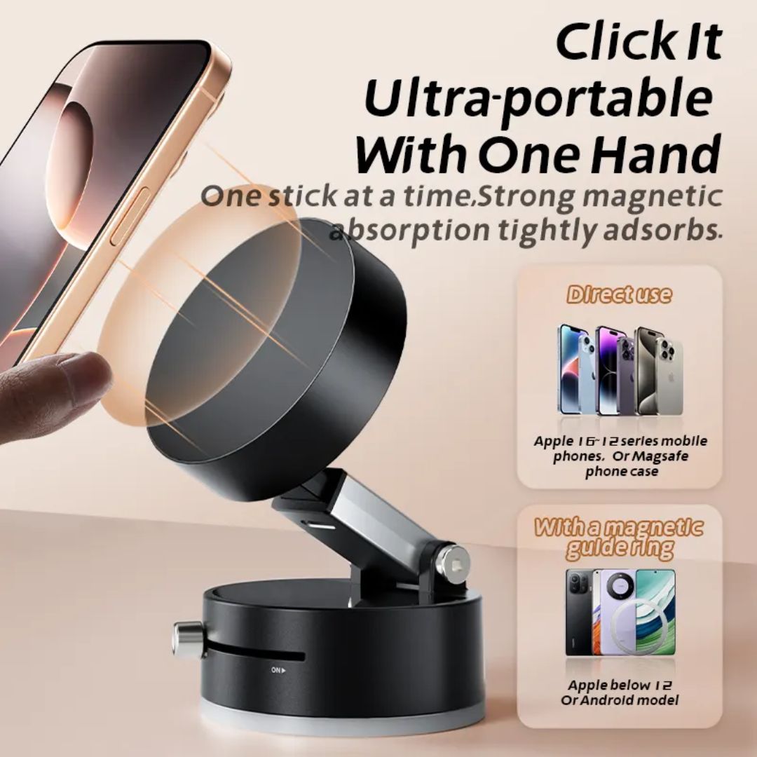 360° magnetic auto‑tracking phone holder with AI face and body tracking on tripod