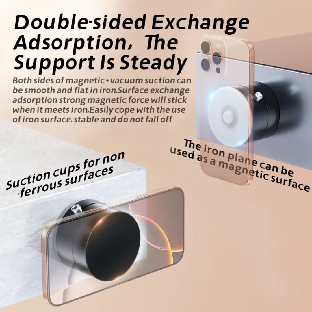 360° magnetic auto‑tracking phone holder with AI face and body tracking on tripod