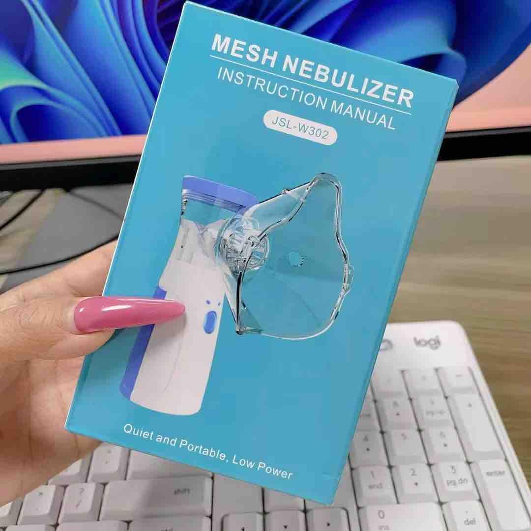 Travel-sized mesh inhaler in case with adult and child masks
