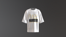 Men’s push harder oversized t‑shirt with motivational graphic print and relaxed fit