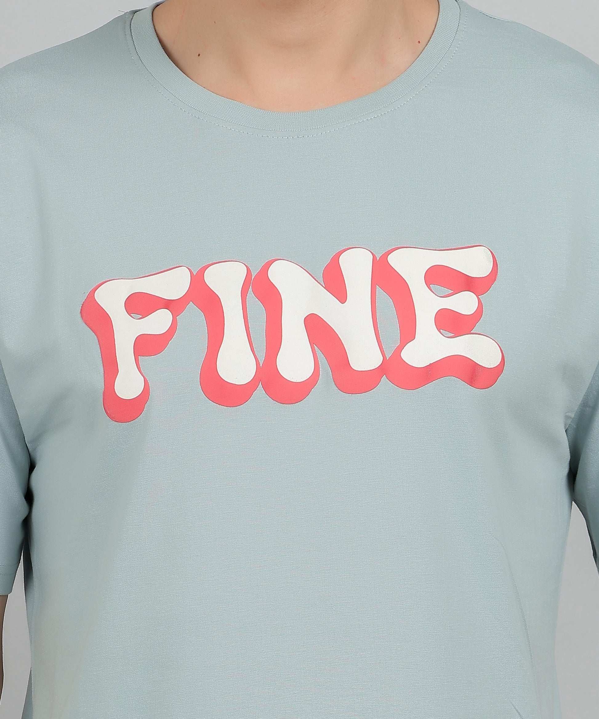 Close-up of bold graphic artwork on men’s oversized streetwear tee