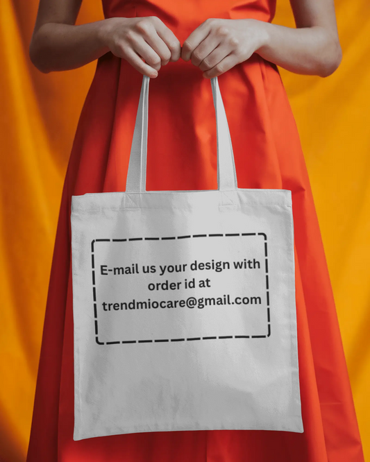 Customized canvas carry bag with personalized print design option